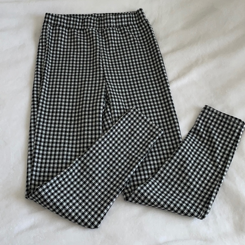 H&M checkered tight fit pants !!